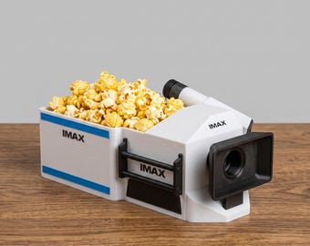 Film Camera Popcorn Bucket & Snack Bowl | 70mm Large Format Movie Night Decor | Cinema Enthusiast Prop | The Ody - ssey Inspired Theater