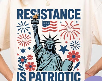 Resistance Is Patriotic Comfort Colors Tee, Resist Shirt, 4th of July Shirt, Subtle Anti Trump Shirt, FDT Shirt, Anti Oligarchy Tee Gift
