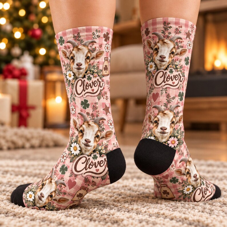 Custom Goat Photo Socks, Personalized Goat Face Socks, Funny Farm ...