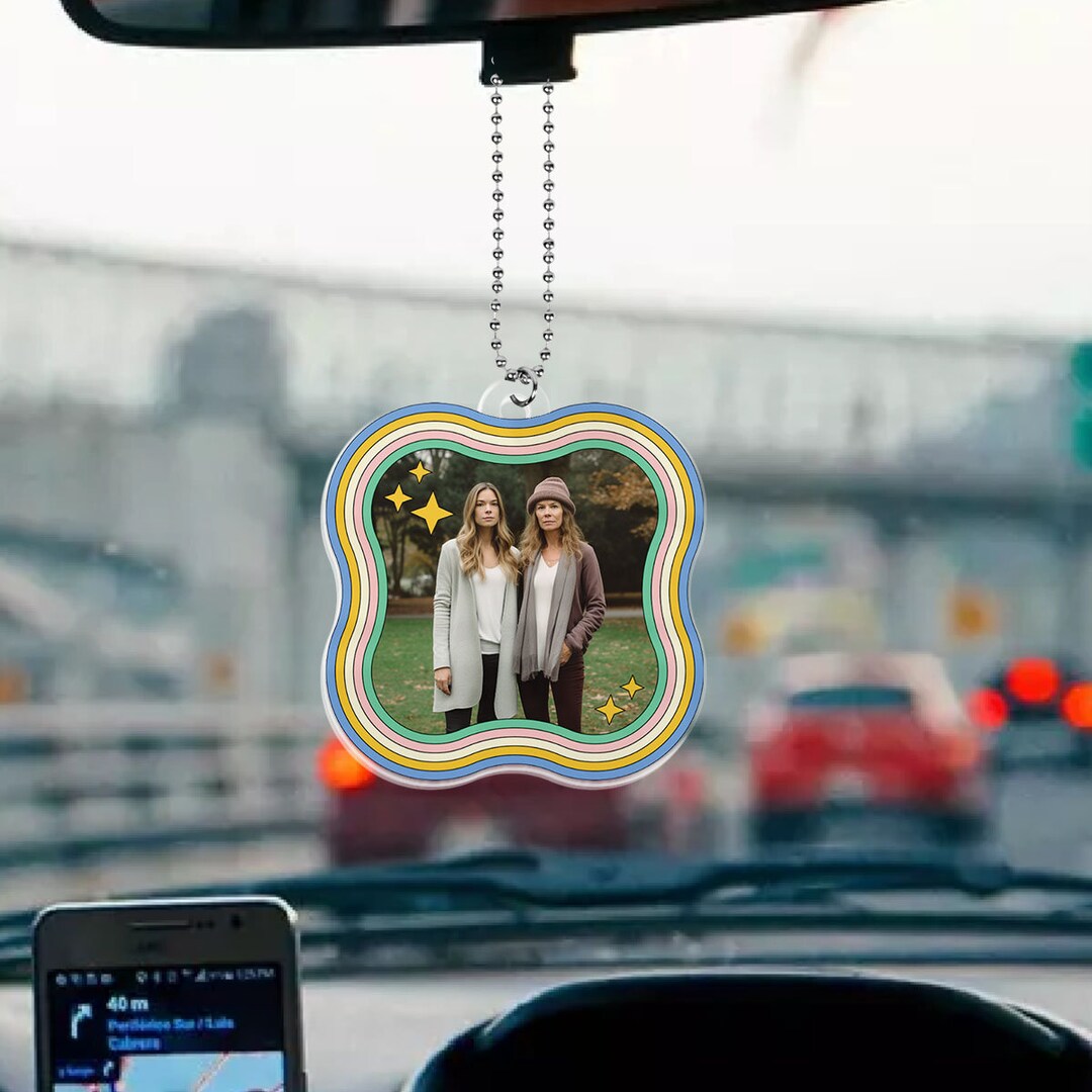 Hanging Car Photo Frames, Photo Car Rearview Mirror Pendant, Car