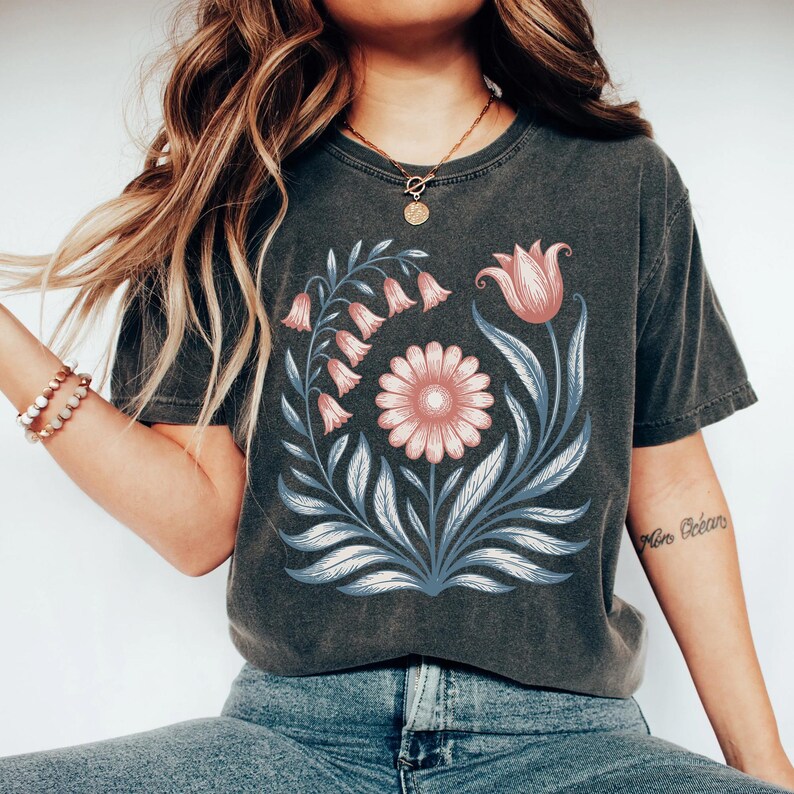 fdt shirt, fuck trump shirt, subtle anti trump, feminist shirt, foxglove daisy tulip, Political patriotic, Democrat gift, human rights ice, protest march shirt, red white blue, 4th of july shirt, no words fdt shirt, Flower Market Shirt
