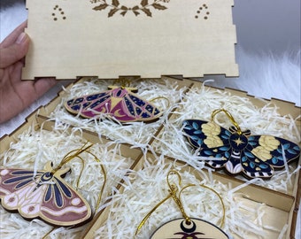 Butterfly Moth Ornament Pack, Christmas gift, Ornament gift set, Ornament gift box