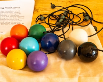 Chakra Healing Pendulum Set: Wooden Color Therapy, Ho&#39;oponopono