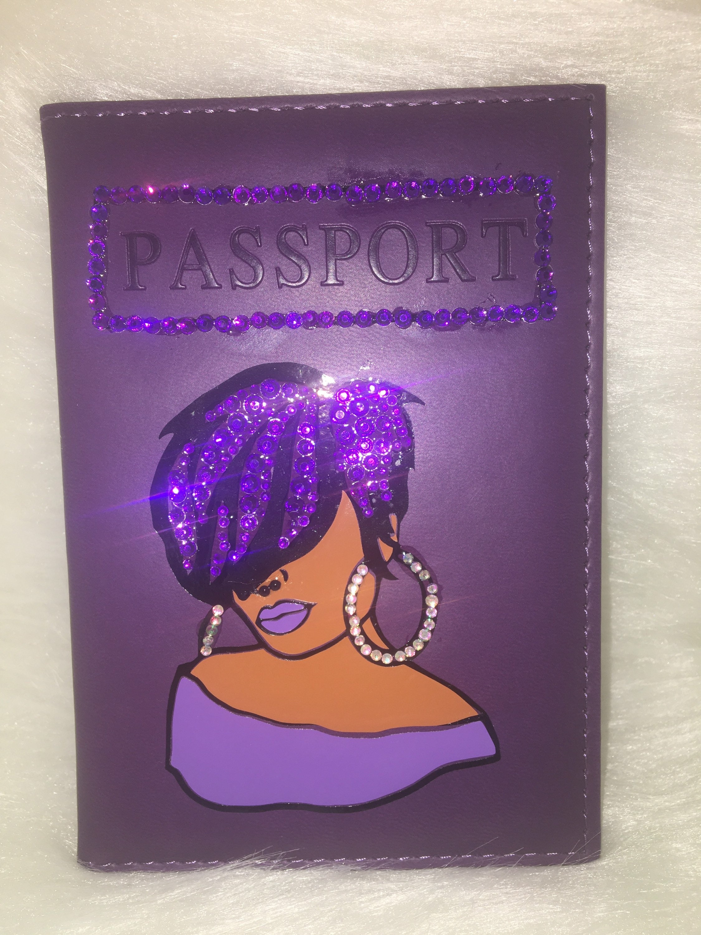 BLING PASSPORT COVER, Pretty Purple Passport Cover, Stylish and Chic Etsy
