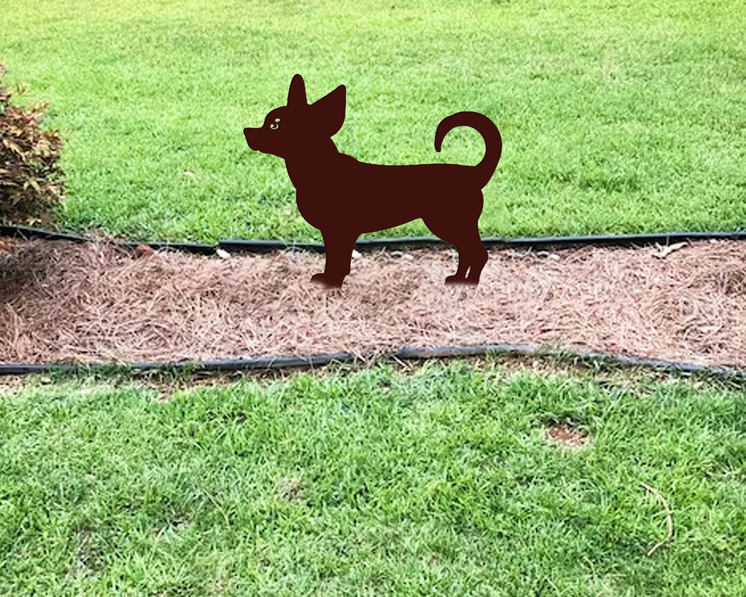 Black Metal Dog Yard Art Garden Decorpet Memorial Spring Etsy