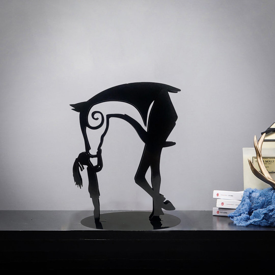 Kiss Horse Metal Iron, Metal Horse Statue Antique Metal Art Ornament Etsy