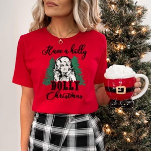 Haben Sie ein Holly Dolly Weihnachts-T-Shirt, Holly X-mas Hemd, Vintage Weihnachtshemd, Weihnachtshemd, Holly Dolly Weihnachtshemd, Holly Dolly