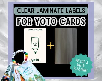 Doorzichtig laminaat Yoto Card Label voorgesneden, waterbestendige sticker, peel-and-stick om MYO- en Yoto-kaarten te beschermen, bibliotheeksysteem, bedrukte labels