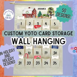 Présentoir mural personnalisé avec rangement pour cartes Yoto, personnalisé pour le calendrier de l'Avent des cartes MYO, ou pour Tonies - 50 modèles !