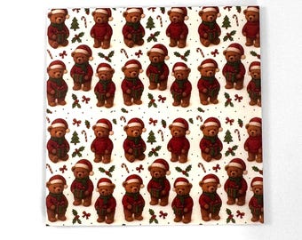 Christmas Teddy Bear Pattern Acrylic