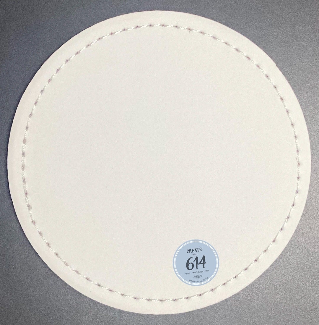 Sublimato Sublimation Leatherette Faux Leather Patch Round 3 With