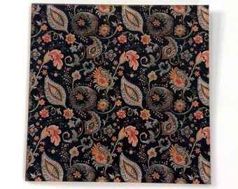 Midnight Boho Paisley Pattern Acrylic