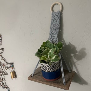 Macrame Wooden Ring Shelf