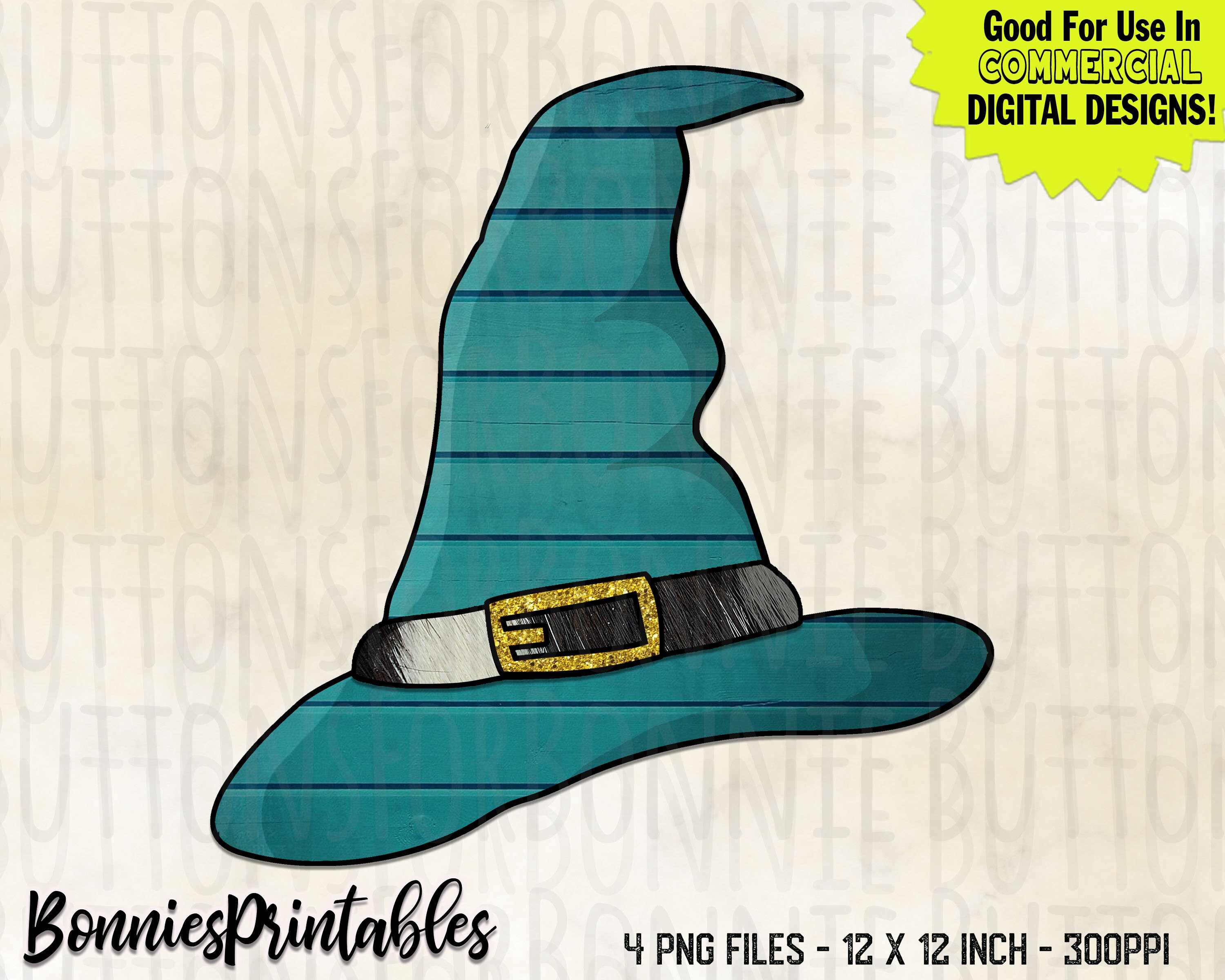 Witch Hat Png Turquoise Teal Halloween Witches Western - Etsy