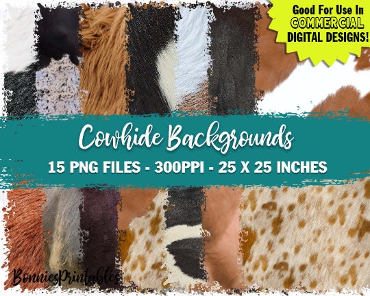Cowhide PNG, Cowhide Sublimation, Western Backgrounds, Printable ...