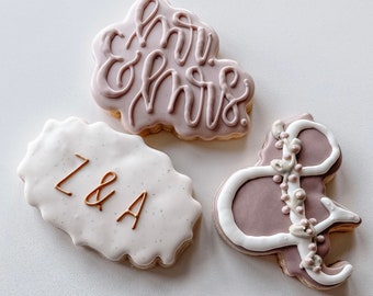 Modern bridal shower cookies