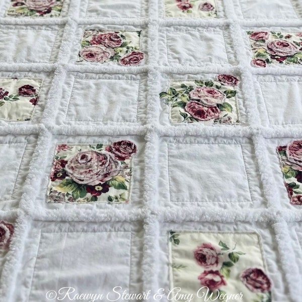 Quilttutorial Rosemary Rag, lapquilten, babyquilts, pluizige naden, quilttutorials, geheugenquilts, beginnersvriendelijk, nieuwe babycadeaus