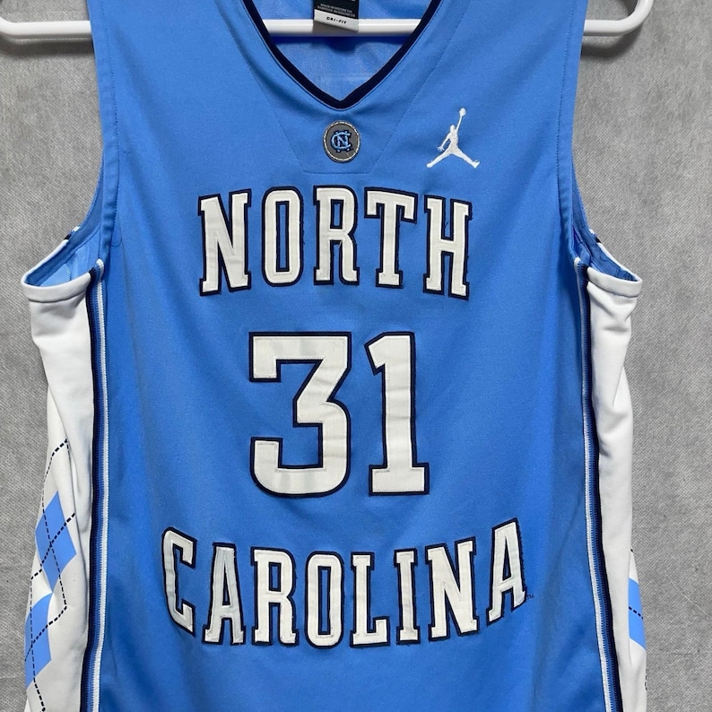 Nike Air Jordan Jersey Men M 31 North Carolina Tar Heels NCAA Jumpman Length +2 image 1