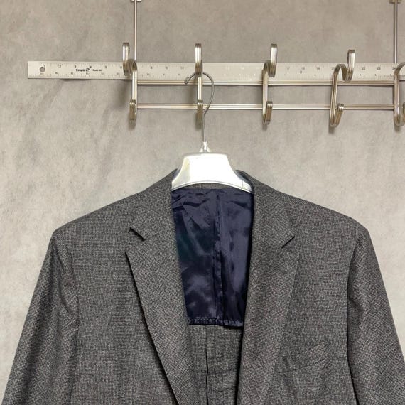 Massimo Dutti, Massimo Dutti Blazer Men 44R Houndstooth Italy Wool Flannel Half Structured Luxe