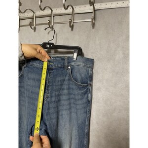 Wrangler Jeans Men 36x30 Blu Stone Wash Denim Retro Slim Straight Cowboy Western image 5