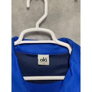 Alo Polo Shirt Men XXL Royal Blue CoolFit Performance Yoga Anti Microbial Active image 6