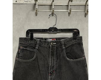 Pantalones vaqueros VTG Southpole para hombre, talla 34, denim negro, etiqueta roja, holgados, estilo grunge, skater urbano, Y2K