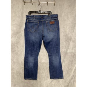 Wrangler Jeans Men 38x32 Blue Denim Retro Relaxed Boot Cut Whisker 10WRT20JH image 7