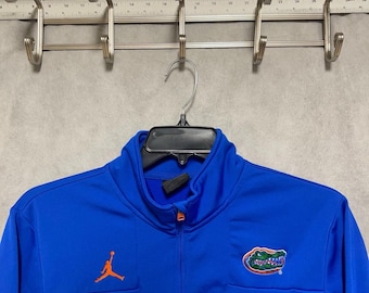 Nike Air Jordan Sweatshirt Men S Blue Florida Gators 1/4 Zip Fleece NCAA Jumpman