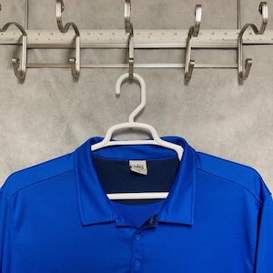 Alo Polo Shirt Men XXL Royal Blue CoolFit Performance Yoga Anti Microbial Active image 1