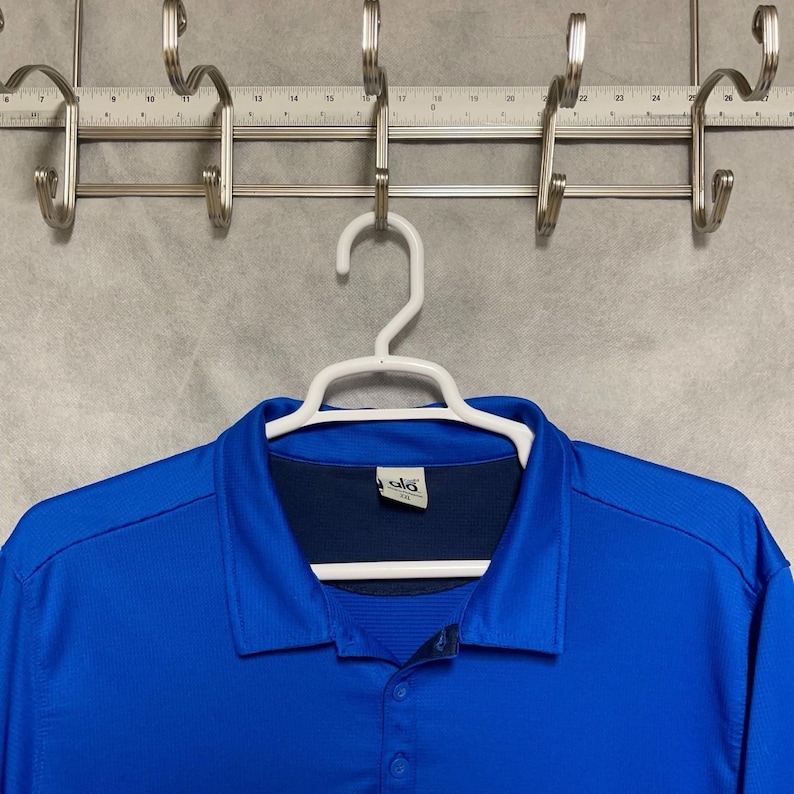 Alo Polo Shirt Men XXL Royal Blue CoolFit Performance Yoga Anti Microbial Active image 1