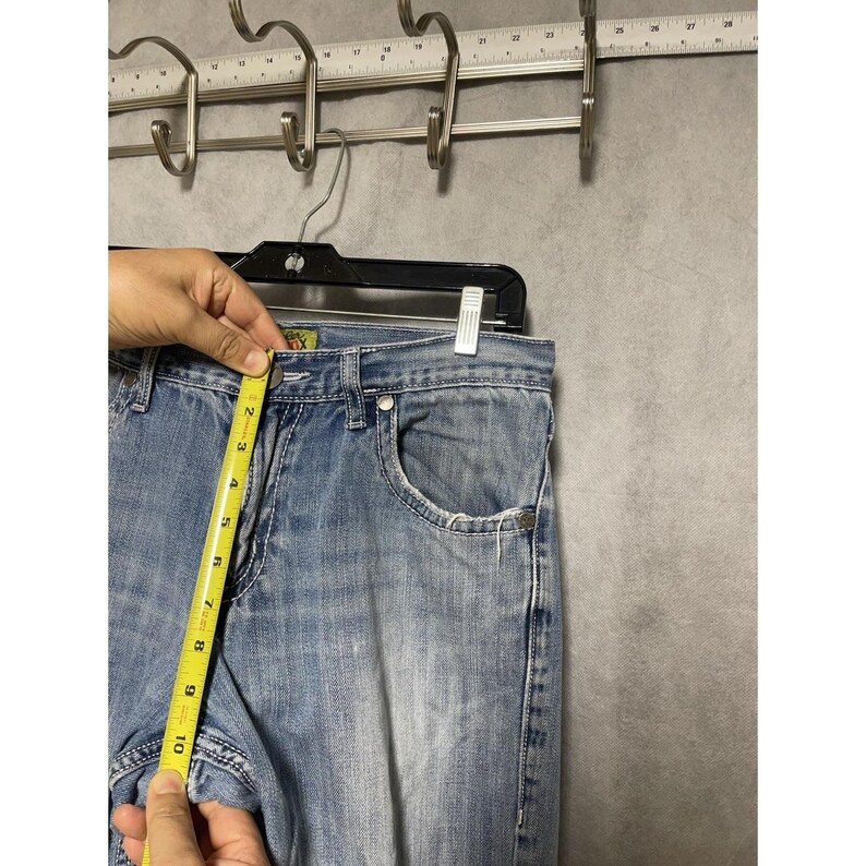 Wrangler Jeans Men 32X34 Blue Denim 20X Bootcut Cowboy Western Ranch Distressed image 5