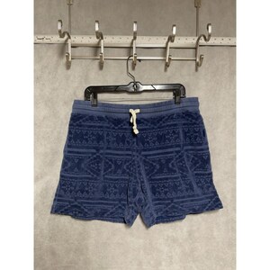 Chubbys Shorts Männer XL Blau Die Kornkreise Velour Azteken Sweat Lounge Wear 5,5" Bild 2