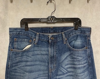 Levi's 527 Jeans Herren 36X30 Blau Stone Wash Denim Bootcut Cowboy Western Preppy