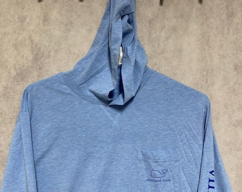 Vineyard Vines Hoodie Herr XXL Blå Lättviktströja med hög prestanda