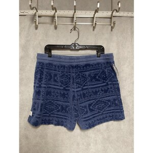 Chubbys Shorts Männer XL Blau Die Kornkreise Velour Azteken Sweat Lounge Wear 5,5" Bild 7
