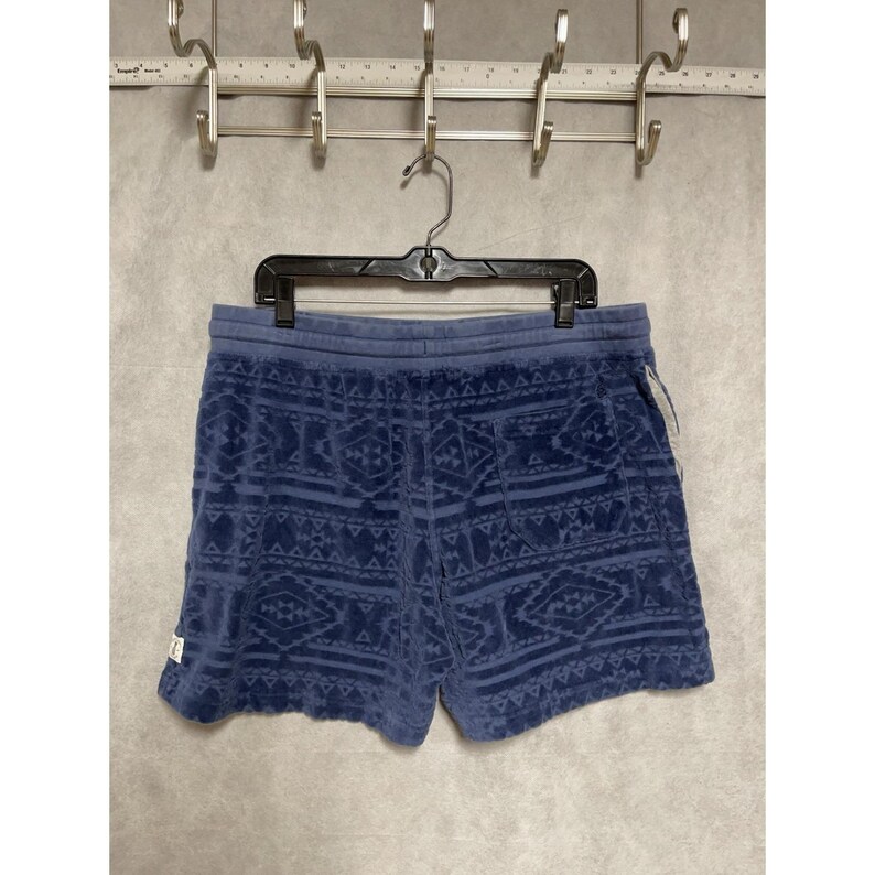 Chubbys Shorts Männer XL Blau Die Kornkreise Velour Azteken Sweat Lounge Wear 5,5" Bild 7