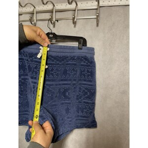 Chubbys Shorts Männer XL Blau Die Kornkreise Velour Azteken Sweat Lounge Wear 5,5" Bild 5