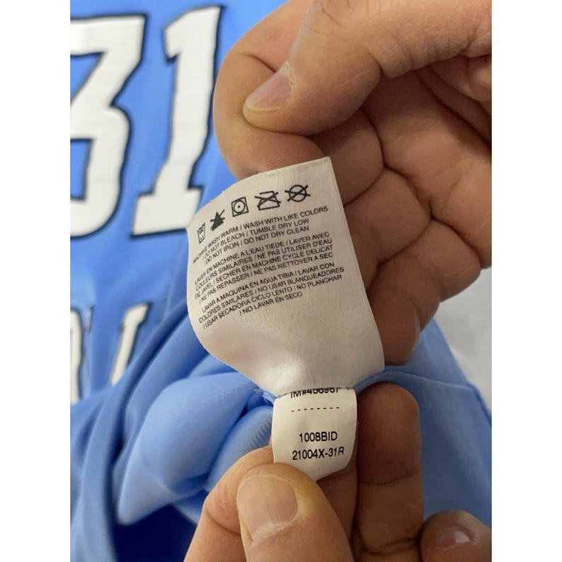 Nike Air Jordan Jersey Men M 31 North Carolina Tar Heels NCAA Jumpman Length +2 image 7