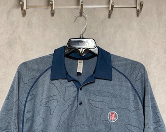 UNRL Barstool Polo Shirt Men XL Camo Perforated Golf Embroidered Logo Contrast
