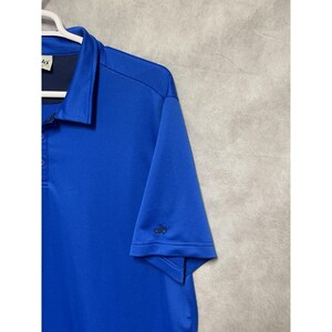 Alo Polo Shirt Men XXL Royal Blue CoolFit Performance Yoga Anti Microbial Active image 4