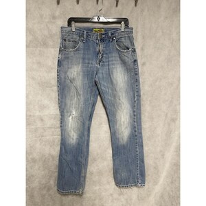 Wrangler Jeans Men 32X34 Blue Denim 20X Bootcut Cowboy Western Ranch Distressed image 3
