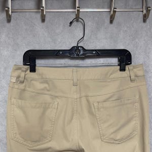 Lululemon-broek heren 32 x 27 beige ABC Slim 5 Pocket Performance Warpstreme LM5AD9S