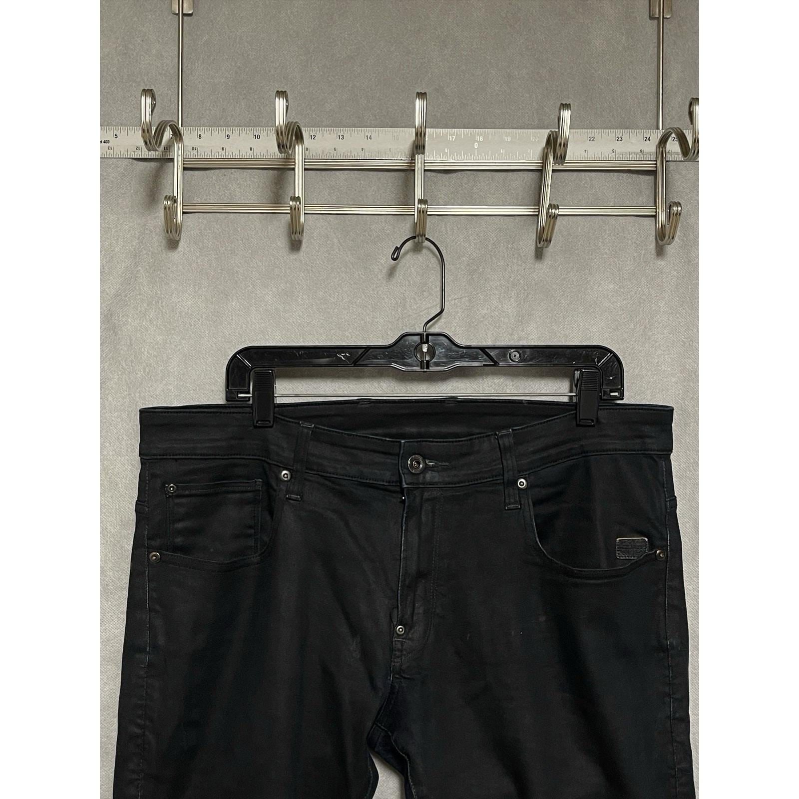 Mens Black Coated Jeans - Etsy