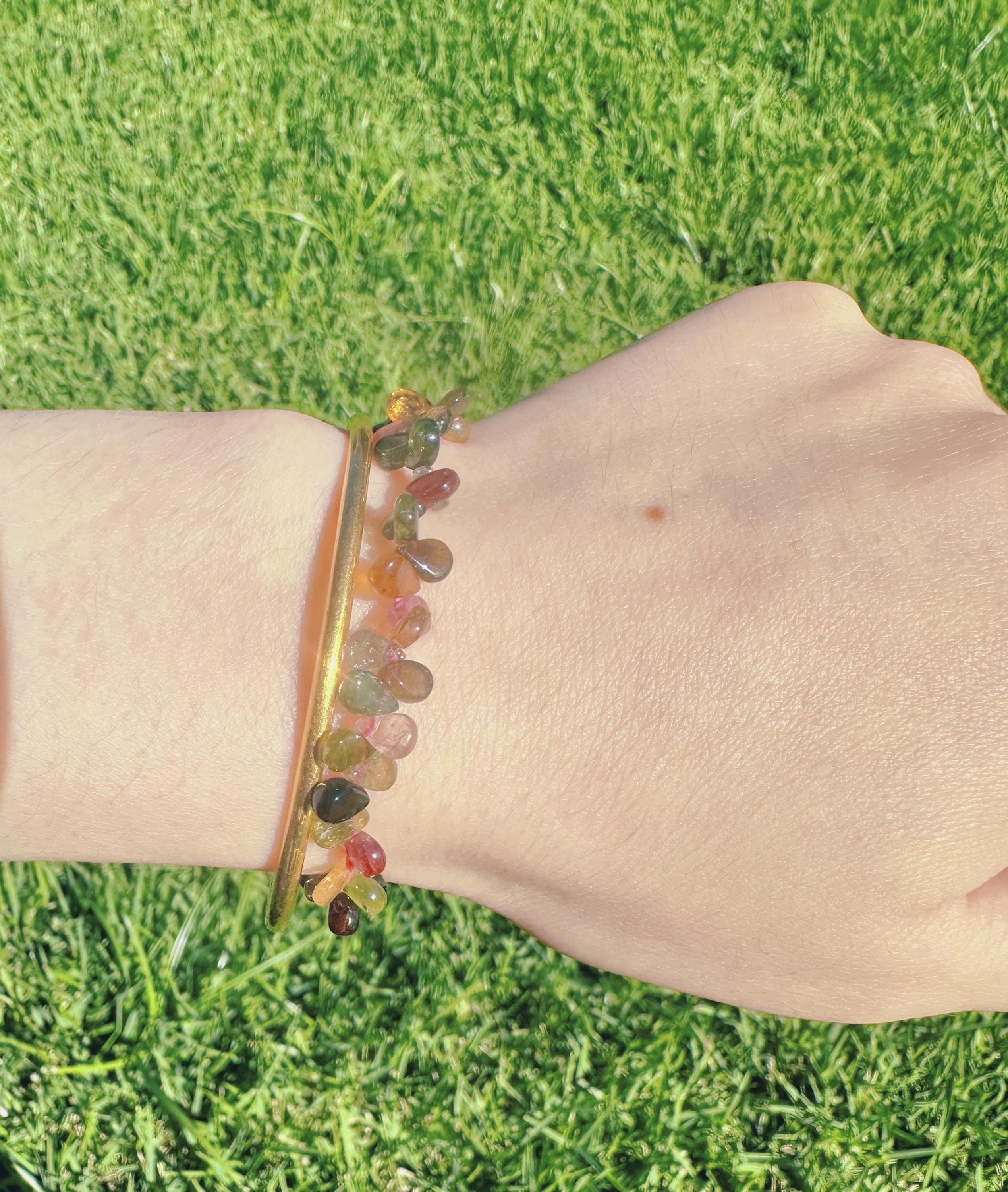 Grand Opening Special Heart Shaped Tourmaline Bracelet at a Special Price One Size Fits All