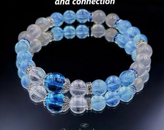 Handmade Custom Natural Crystal Bracelet – Energy Healing Gift for Her, Chakra Jewelry, Spiritual Protection, Yoga Bracelet
