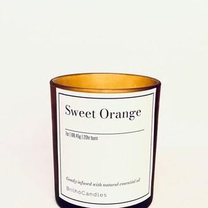 Orange Scented Candle, Meditation, Calm, Living Space