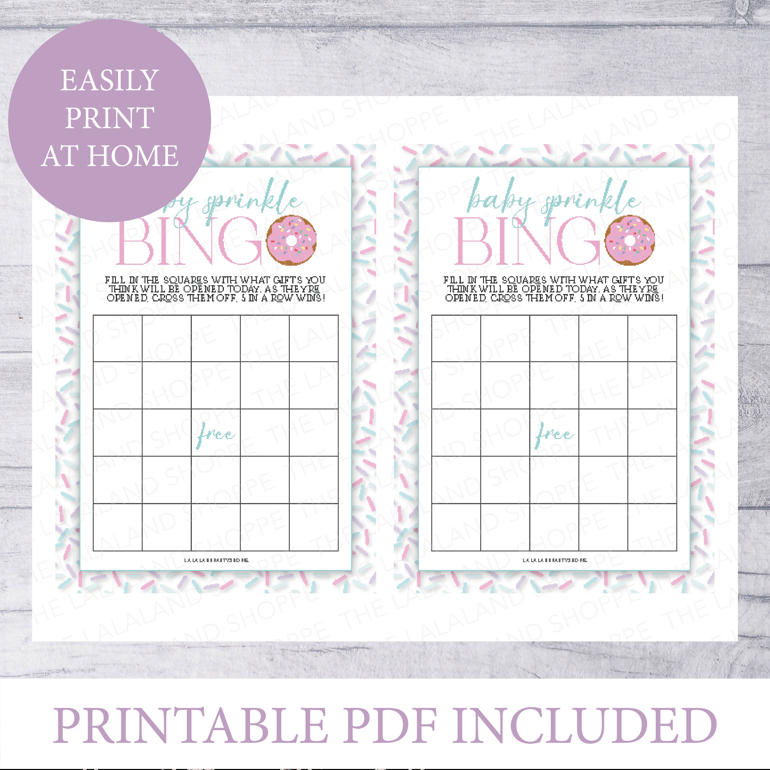 Baby Sprinkle Digital INSTANT DOWNLOAD BINGO Game Card Baby | Etsy