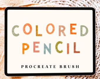 Pincel Procreate de lápiz de colores / Letras digitales / Descarga instantánea