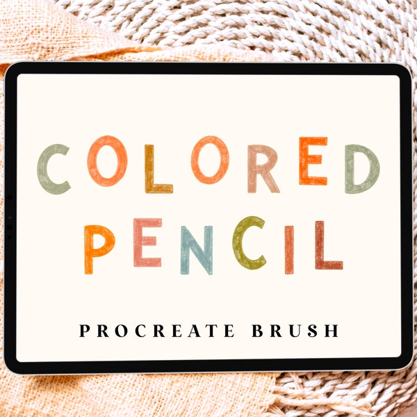 Colored Pencil Procreate Brush / Digital Lettering / Instant Download