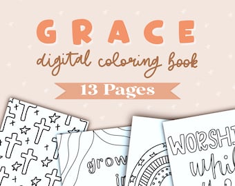 Libro para colorear digital Grace / Digital / Descarga instantánea